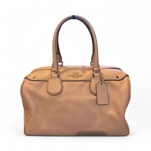 Coach Mini Bennett Pebbled Leather Satchel Light Pink Gold Hardware Tote Bag